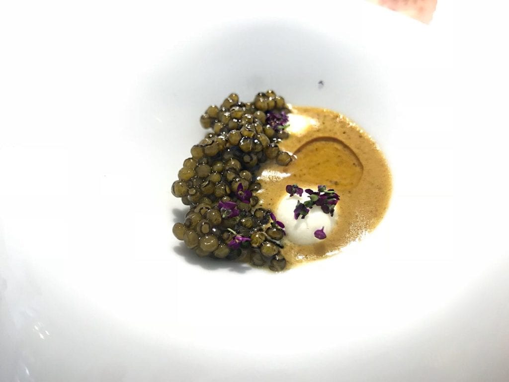 Caviar asado restaurante diverxo