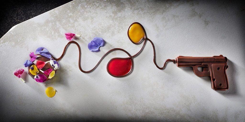 Pistola de chocolate- postres-arzak