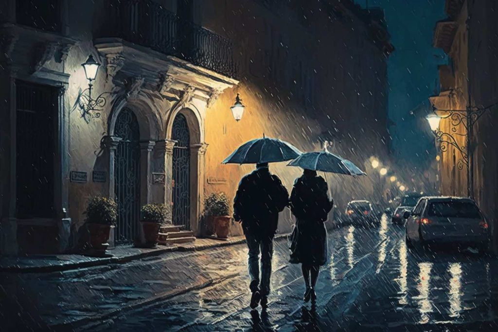 paseo-roma-noche-lluvia