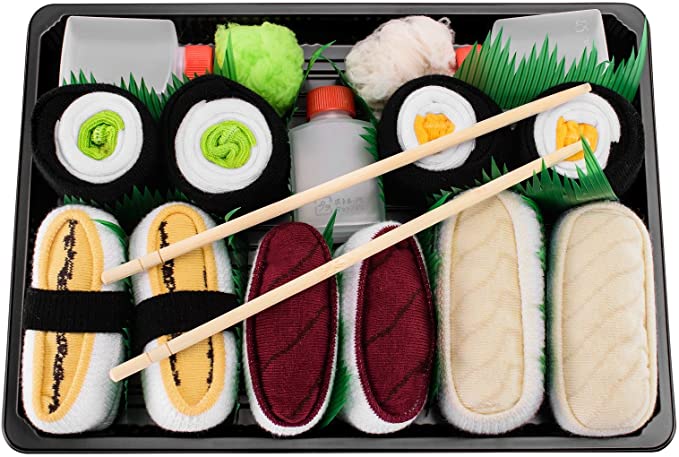 calcetines en forma de sushi