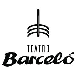 El logotipo del Teatro Barceló en Madrid, muestra líneas arquitectónicas estilizadas y el nombre en texto negro sobre fondo blanco. - ForTwo - Planes para parejas