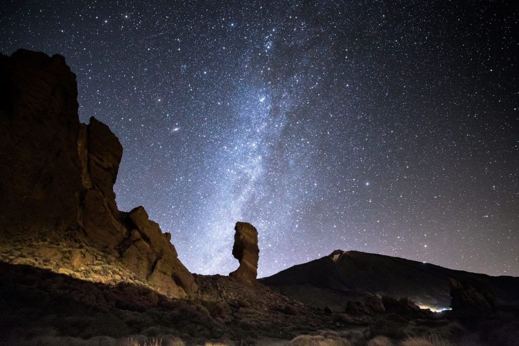 Visita al Teide de noche, estrellas y via lactea