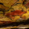En "Descubre la Neocueva de Altamira" destacan antiguas pinturas rupestres de bisontes en rojo y negro, con sus formas magistralmente grabadas en la superficie texturizada adornada con grietas históricas. - ForTwo - Planes para parejas