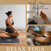 Una mujer medita pacíficamente sobre una esterilla de yoga en Mallorca, sosteniendo incienso con un cuenco cantor cercano, capturando la esencia del Taller de Yoga Relajante en Mallorca de Vida Magica Mallorca. - ForTwo - Planes para parejas